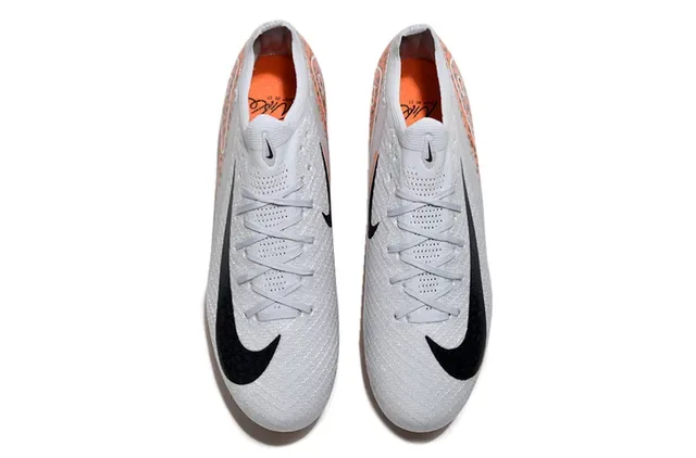 Nike Mercurial Vapor नारंगी सफेद लो-कट निट अपर ट्रांसलुसेंट स्पेकल्ड आउटसोल फर्म-ग्राउंड सोकर जूते 2