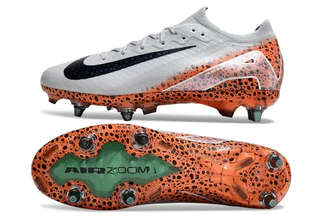 Nike Mercurial Vapor नारंगी सफेद लो-कट निट अपर ट्रांसलुसेंट स्पेकल्ड आउटसोल फर्म-ग्राउंड सोकर जूते 5