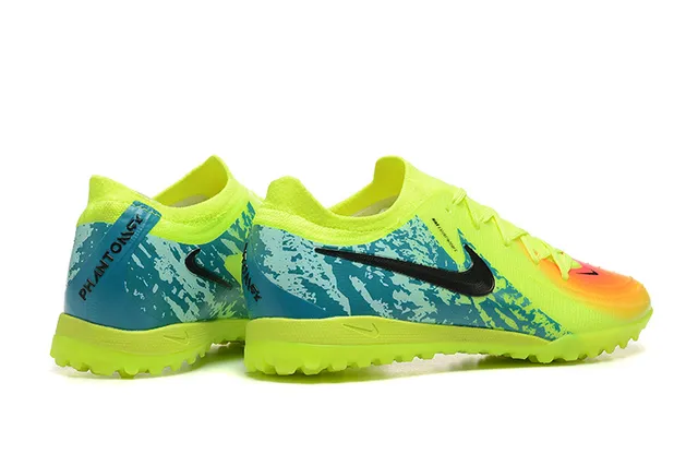 Nike Mercurial Vapor Amarillo Azul Bajo Corte Calcetín Ajuste Superior Gradiente Neón Punta Césped Zapatos De Fútbol 2