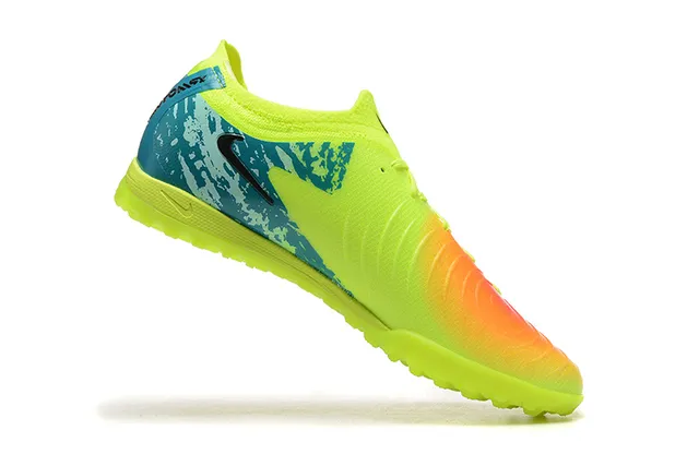 Nike Mercurial Vapor Amarillo Azul Bajo Corte Calcetín Ajuste Superior Gradiente Neón Punta Césped Zapatos De Fútbol 4