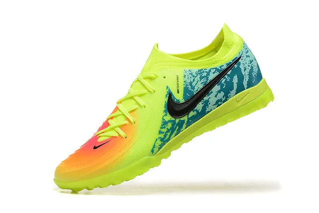 Nike Mercurial Vapor Amarillo Azul Bajo Corte Calcetín Ajuste Superior Gradiente Neón Punta Césped Zapatos De Fútbol 5