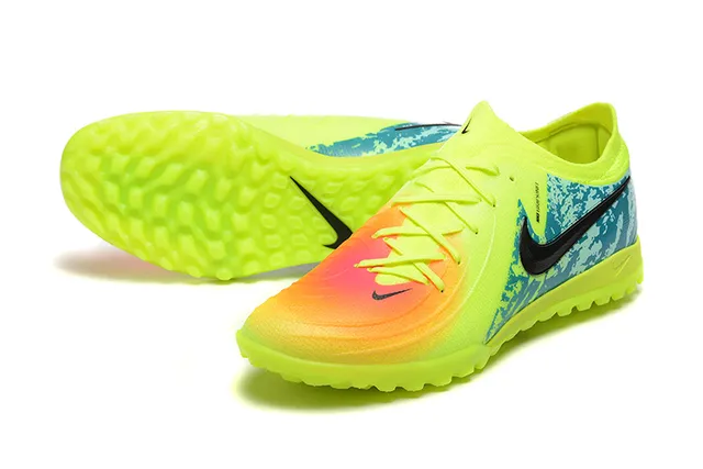 Nike Mercurial Vapor Amarillo Azul Bajo Corte Calcetín Ajuste Superior Gradiente Neón Punta Césped Zapatos De Fútbol 7
