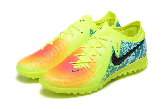 Nike Mercurial Vapor Amarillo Azul Bajo Corte Calcetín Ajuste Superior Gradiente Neón Punta Césped Zapatos De Fútbol 8