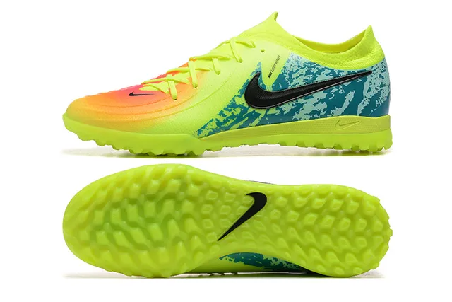 Nike Mercurial Vapor Amarillo Azul Bajo Corte Calcetín Ajuste Superior Gradiente Neón Punta Césped Zapatos De Fútbol 9