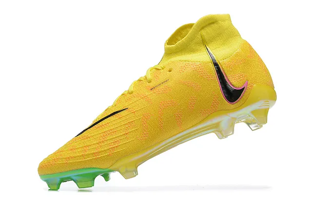 Nike Mercurial Vapor Jaune Vert Haut-Coupé Flyknit Supérieur Lacets Asymétriques Terrain Ferme Chaussures de Football 8