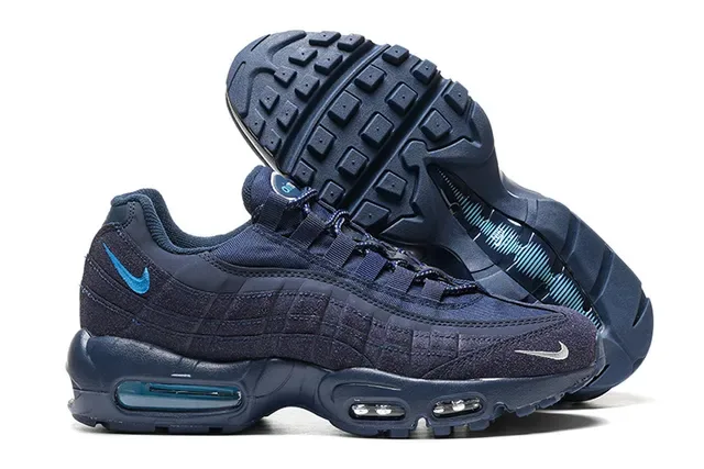 Nike Zapatillas Lifestyle Azul Marino Upper Acolchado Unidades de Aire Visibles Dobles 3