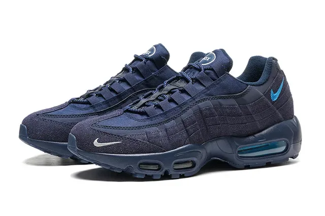 Nike Zapatillas Lifestyle Azul Marino Upper Acolchado Unidades de Aire Visibles Dobles 5