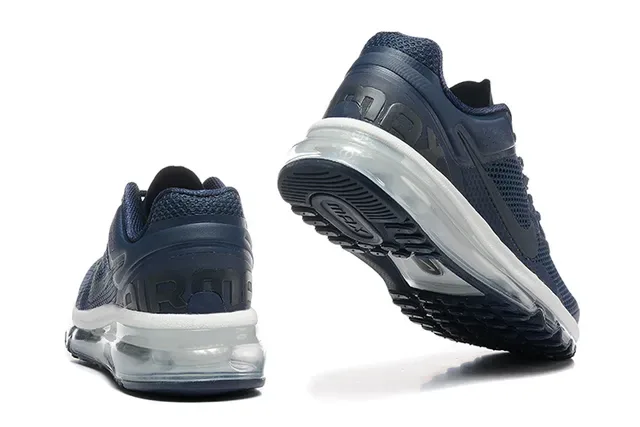 Nike Navy White Mesh Upper Full-Length Visible Air Unit Running Shoes 2