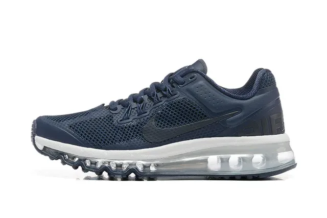 Nike Navy White Mesh Upper Full-Length Visible Air Unit Running Shoes 4