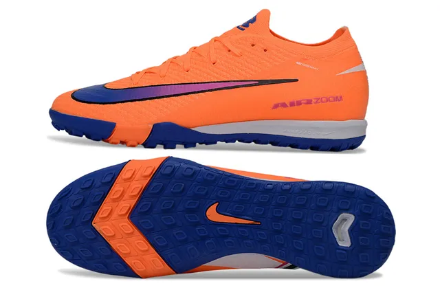 Nike কমলা নীল বুনা উপর নিম্ন-কাট কলার ইন্ডোর সকার জুতো 5