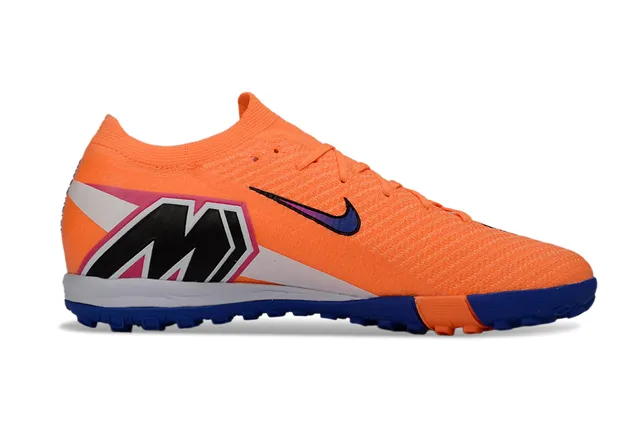 Nike কমলা নীল বুনা উপর নিম্ন-কাট কলার ইন্ডোর সকার জুতো 7