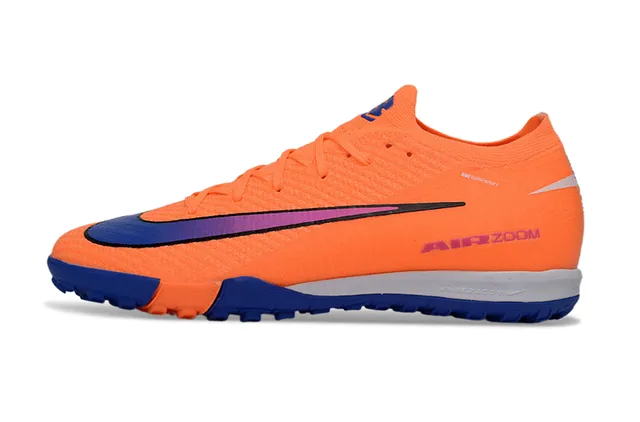 Nike কমলা নীল বুনা উপর নিম্ন-কাট কলার ইন্ডোর সকার জুতো 8