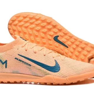 Nike Laranja Azul Knit Upper Outsole Turf Sapatos de Futebol