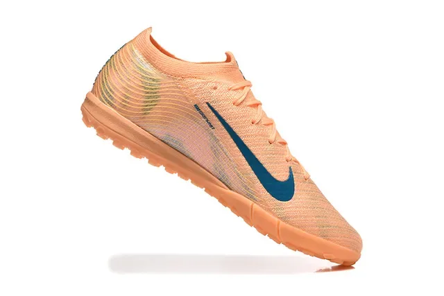 Nike Orange Blue Knit Upper Outsole Turf Soccer Shoes 3