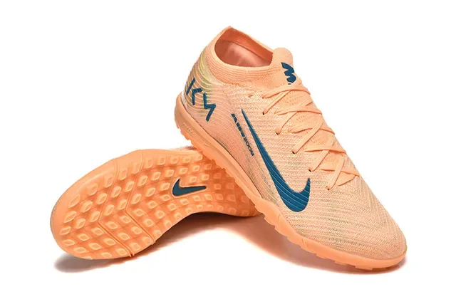 Nike Orange Blue Knit Upper Outsole Turf Soccer Shoes 7