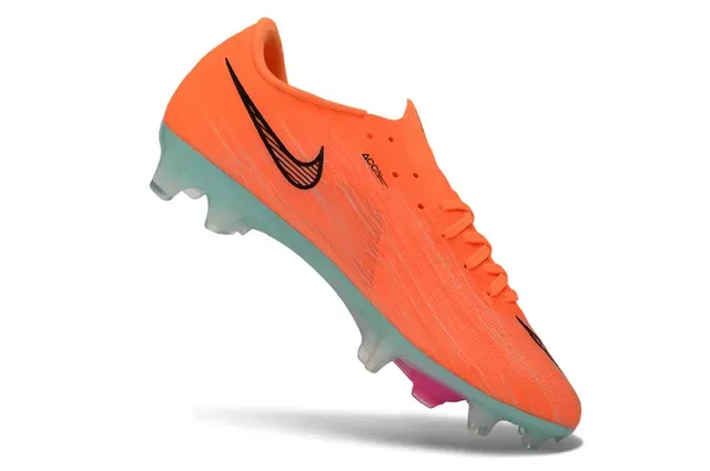 Nike Orange Transparent Flyweave Upper Air Zoom Cushioning Firm-Ground Soccer Shoes 2