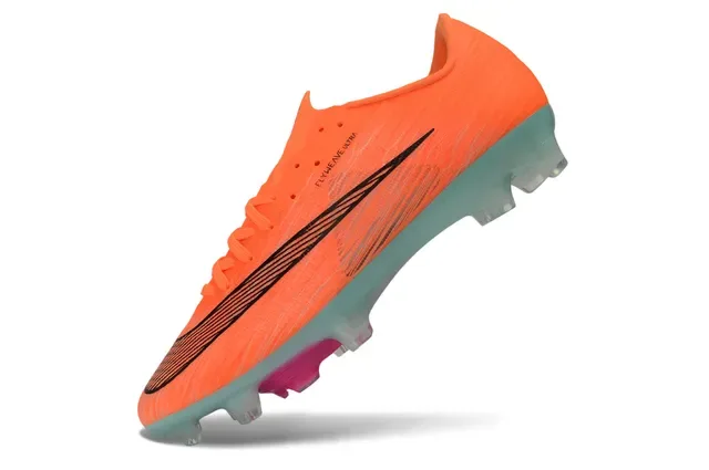 Nike Orange Transparent Flyweave Upper Air Zoom Cushioning Firm-Ground Soccer Shoes 3