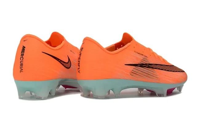 Nike Orange Transparent Flyweave Upper Air Zoom Cushioning Firm-Ground Soccer Shoes 5
