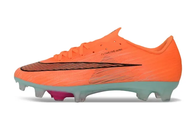 Nike Orange Transparent Flyweave Upper Air Zoom Cushioning Firm-Ground Soccer Shoes 7