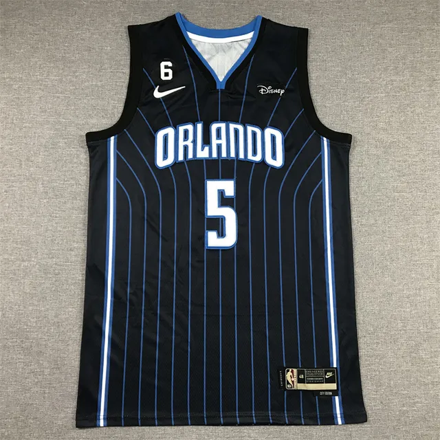 Nike Orlando City Edition قميص كرة السلة أسود وأزرق بلايسترايك 3