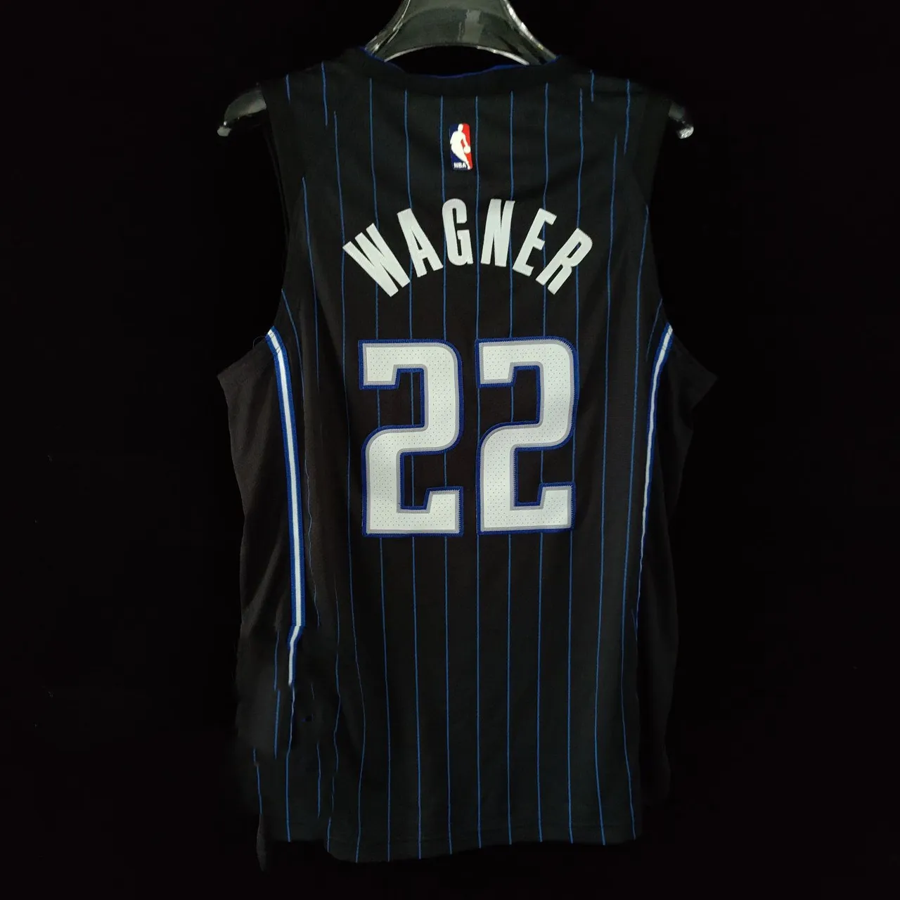 Nike Orlando Magic काला धारी नीली धारी जर्सी 3