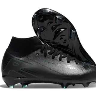 Nike Phantom GT Chaussures de football noir bleu coupe haute collet à chaussette surface ferme