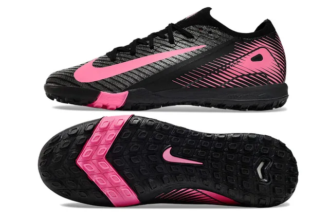 Nike Phantom GT Black Pink Knit Upper Low-Cut Collar Turf Soccer Shoes 5