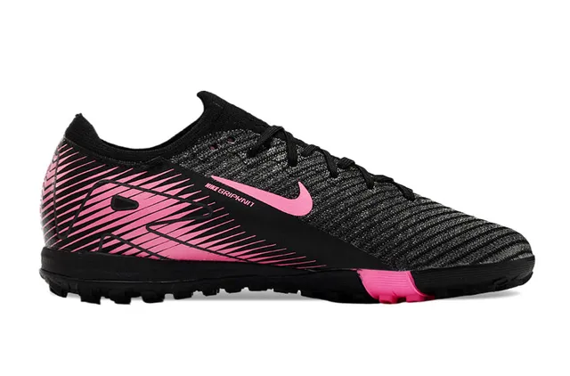 Nike Phantom GT Black Pink Knit Upper Low-Cut Collar Turf Soccer Shoes 7