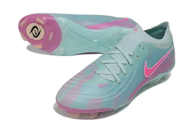 Nike Phantom GT Bleu Rose Upper en Maille Asymétrique Lacet Firm-Ground Chaussures de Football 4