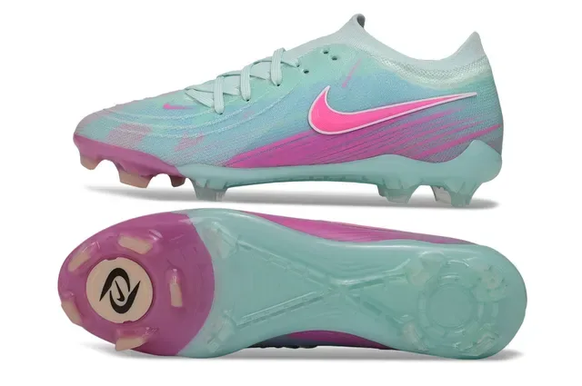 Nike Phantom GT Bleu Rose Upper en Maille Asymétrique Lacet Firm-Ground Chaussures de Football 6