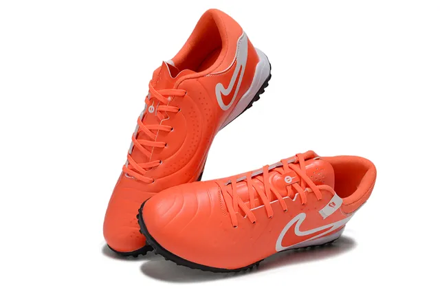 Nike Phantom GT Orange Black Low-Cut Ribbed Synthetic Upper Turf Soccer Shoes 4
