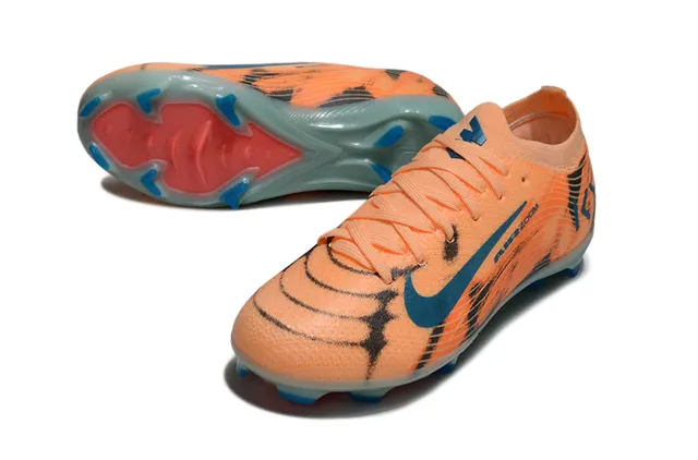 Nike Phantom GT Laranja Azul Baixo-Corte Ajuste de Meia Superior Solo Firme Sapatos de Futebol 5