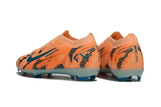 Nike Phantom GT Laranja Azul Baixo-Corte Ajuste de Meia Superior Solo Firme Sapatos de Futebol 6