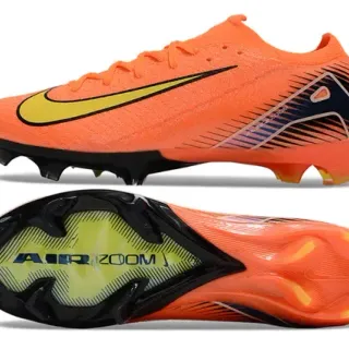 Nike Phantom GT Laranja Amarelo Upper de Malha Overlay Gráfico Dinâmico Firm-Ground Sapatos de Futebol