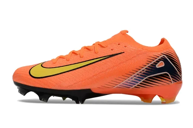 Nike Phantom GT Orange Yellow Knit Upper Dynamic Graphic Overlay Firm-Ground Soccer Shoes 6