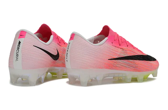 Nike Rosa Negro Flyweave Ultra Knit Upper Translucido Air Zoom Suela Firm-Ground Futbol Zapatos 6