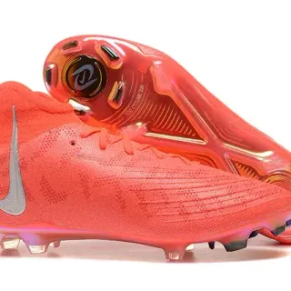 Nike Chuteiras upper knit vermelho prata heel cage TPU translúcido terreno firme