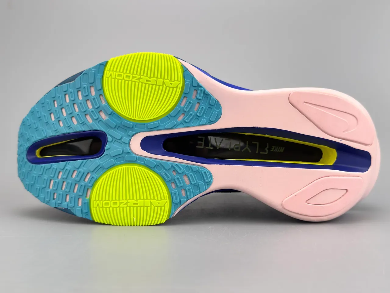Nike Road Racing AF Bleu Marine Rose Jaune Néon Chaussures de course 8