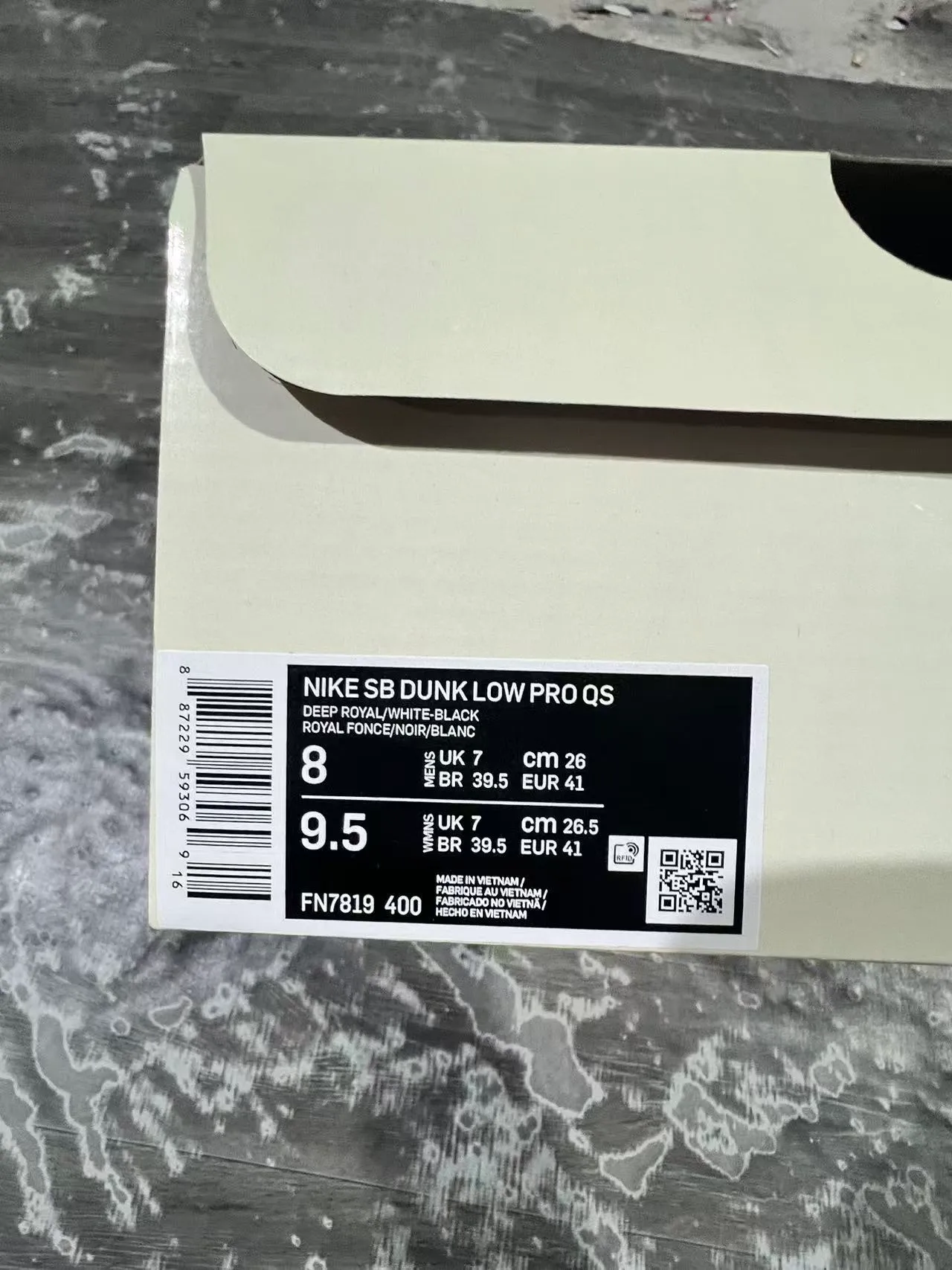 Nike SB Dunk Low Navy White Iridescent Swoosh Chaussures de skateboard 2