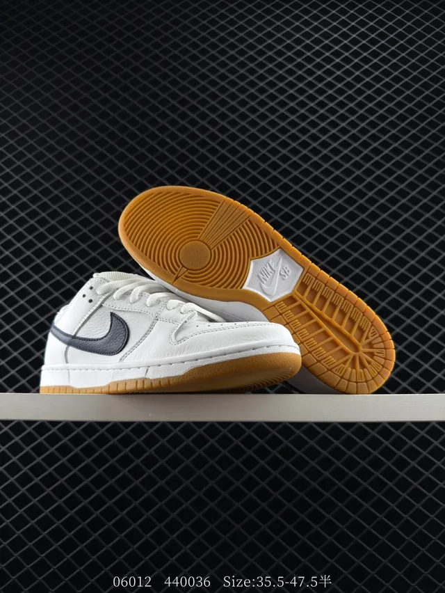 Nike SB Dunk Low White Navy Gum chaussures de skateboard 2