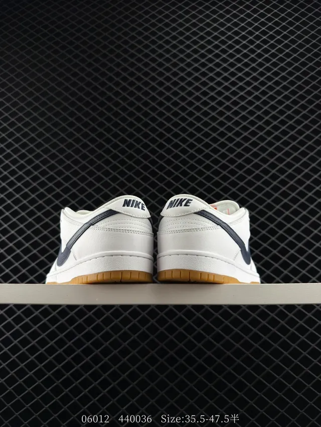 Nike SB Dunk Low White Navy Gum chaussures de skateboard 3
