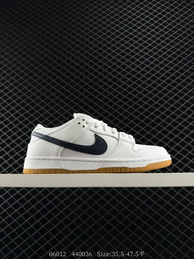 Nike SB Dunk Low White Navy Gum chaussures de skateboard 6