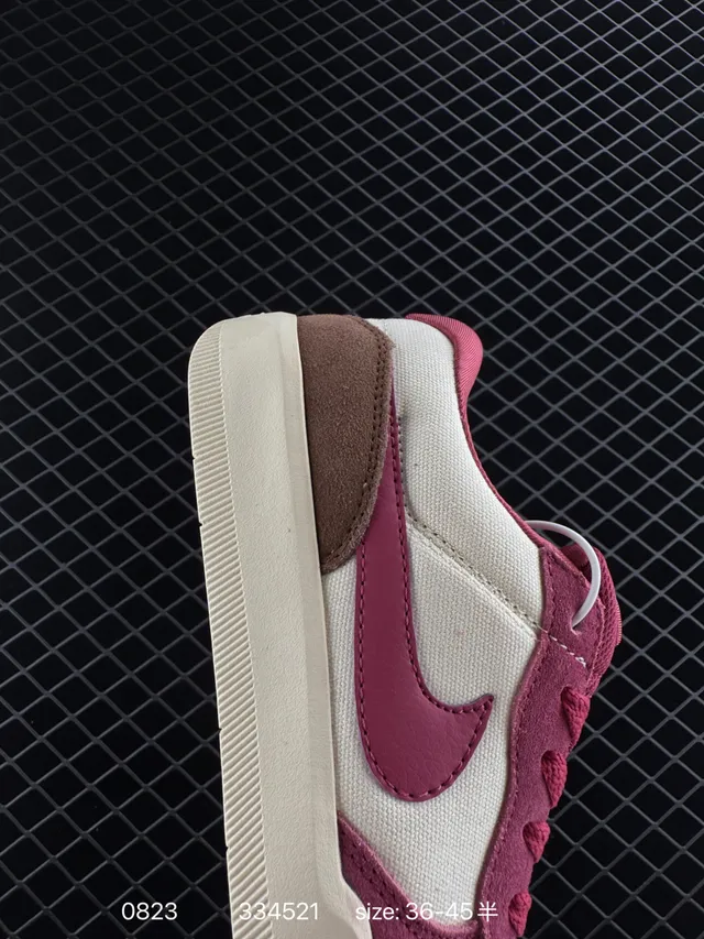 Nike SB Force 58 গোলাপি বাদামী সুয়েড এবং ক্যানভাস স্কেটবোর্ড জুতো 3