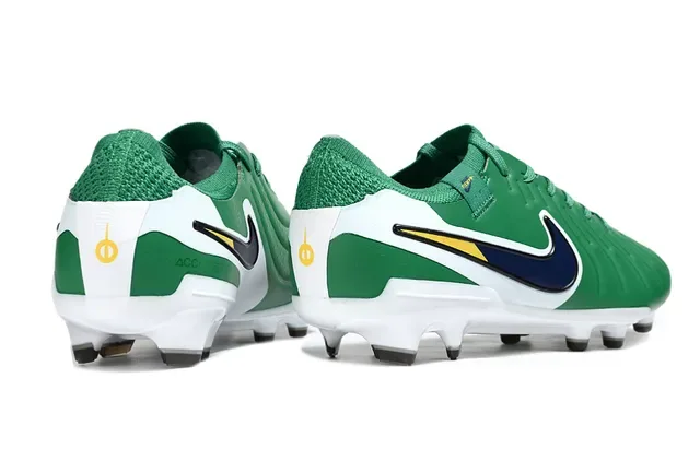 Nike Tiempo 绿色白色海军蓝黄色 Firm-Ground 足球鞋 5
