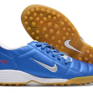 Nike Total 90 III Azul Branco Goma Campo Tênis de Futebol