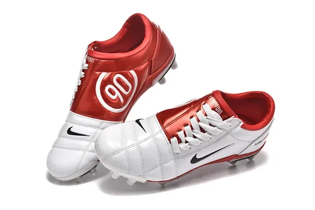 Nike Total 90 III blanco rojo negro botas de fútbol para tierra firme 2