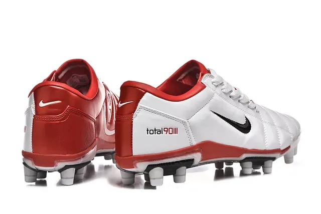 Nike Total 90 III blanco rojo negro botas de fútbol para tierra firme 5