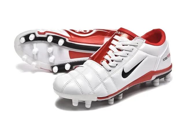 Nike Total 90 III blanco rojo negro botas de fútbol para tierra firme 6