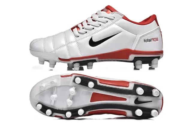 Nike Total 90 III blanco rojo negro botas de fútbol para tierra firme 9