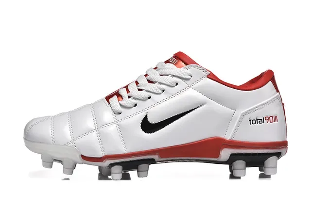 Nike Total 90 III blanco rojo negro botas de fútbol para tierra firme 10